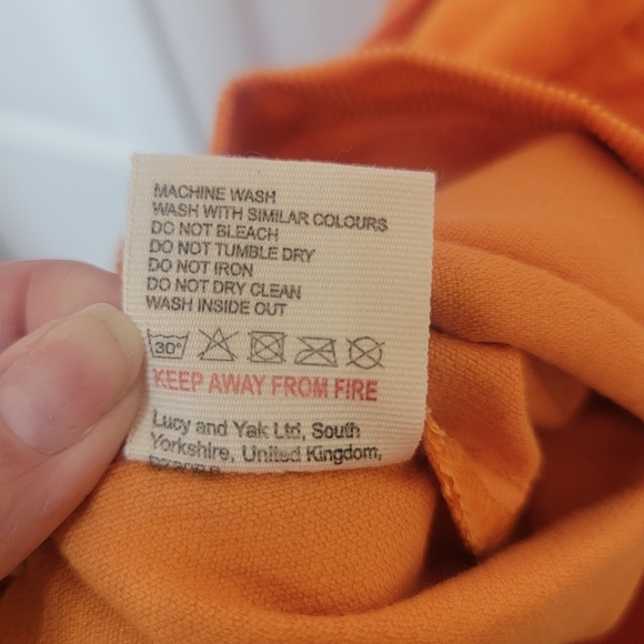 Orange Pinafore Corduroy Dress Lucy & Yak - Picture 10 of 12